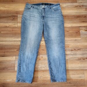 Susan Graver Girlfriend Jeans Womens 18 Petite Blue Stretch Denim